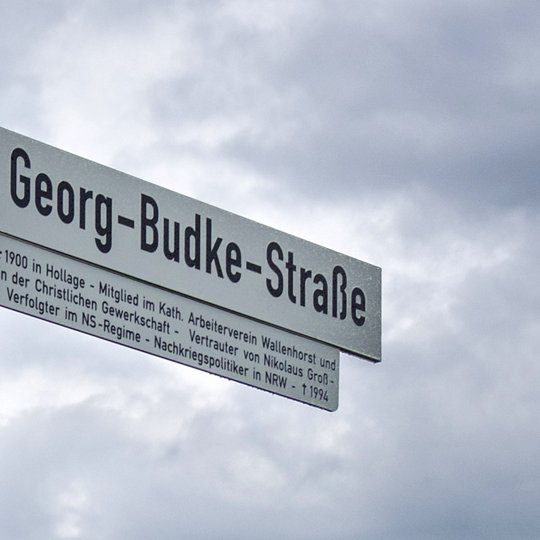 Straßenschild Georg-Budke-Straße